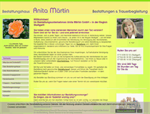 Tablet Screenshot of anita-maertin-bestattungen.de